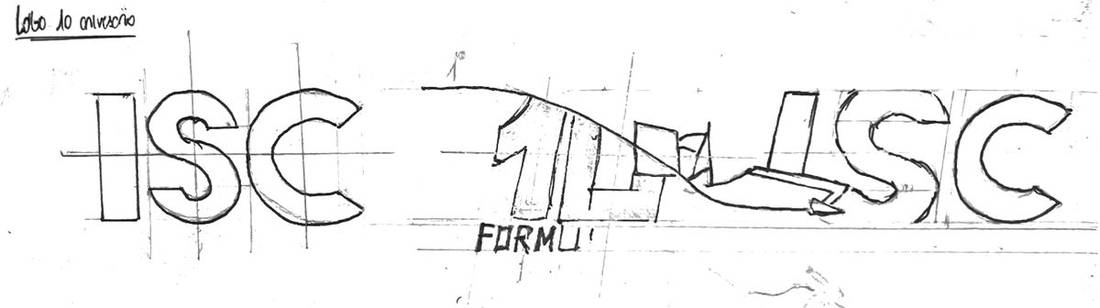 Lettering studies for the team name