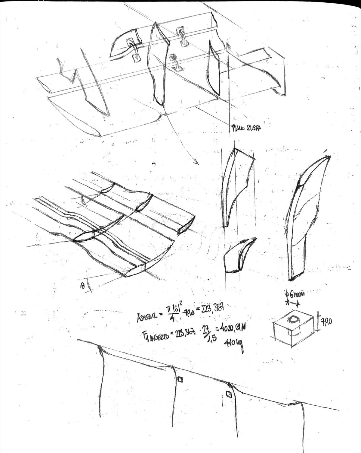 Sketches of front wing elements